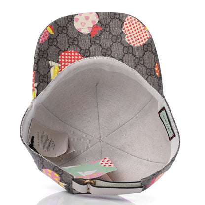 Gucci GG Supreme Monogram Les Pommes Baseball Hat M Beige Multicolor 7 of 9