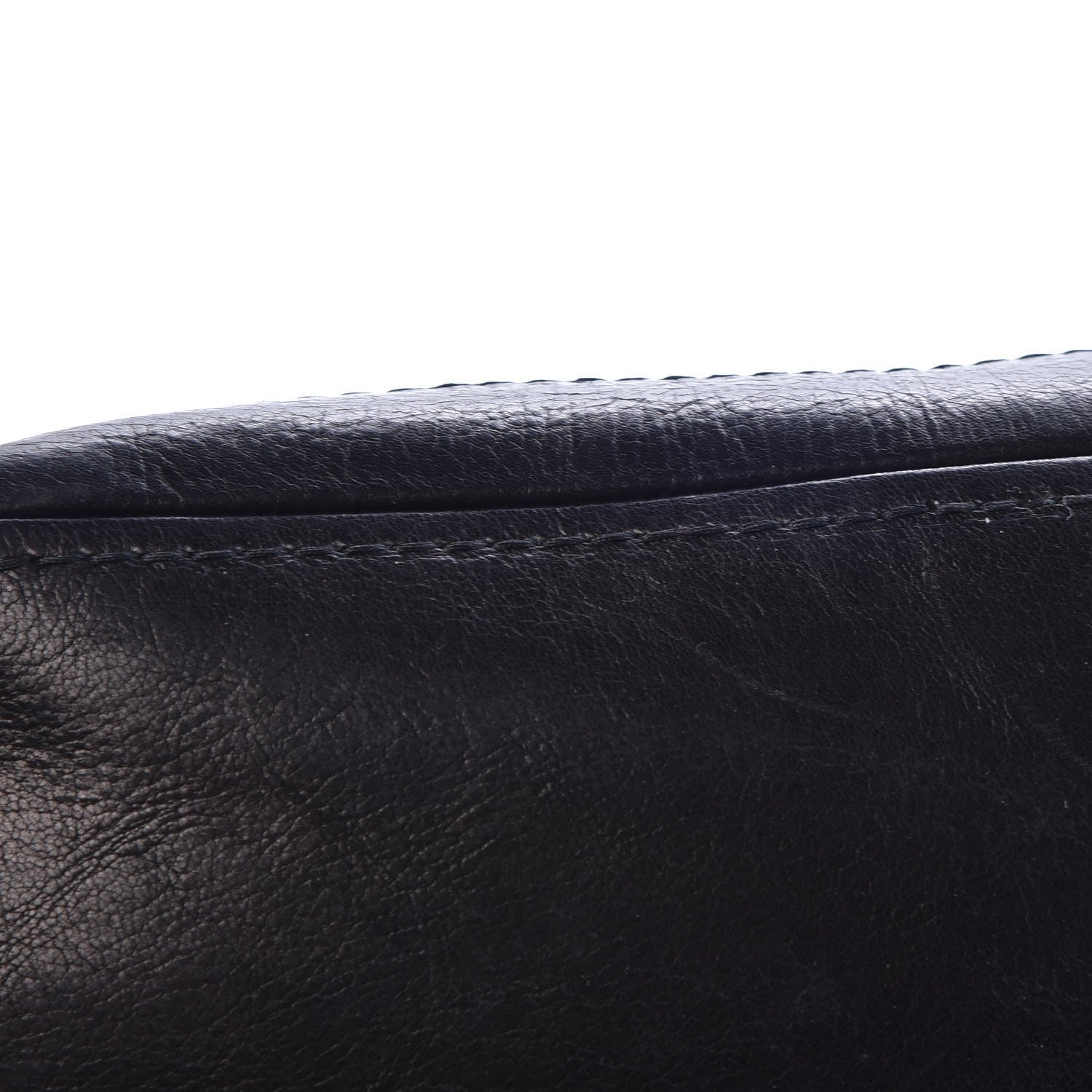 Prada Cervo Deerskin Dome Satchel Black 9 of 12