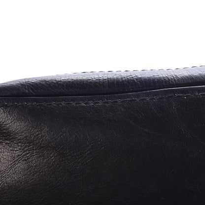 Prada Cervo Deerskin Dome Satchel Black 9 of 12