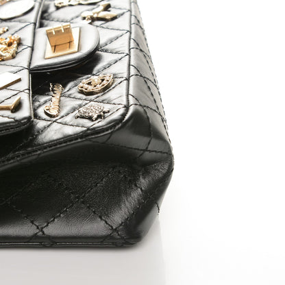 Chanel Aged Calfskin Lucky Charms 2.55 Reissue 224 Flap Black 5 of 8