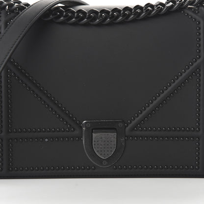 Christian Dior Ultra Matte Calfskin Studded Medium Diorama Flap Bag Black 9 of 10
