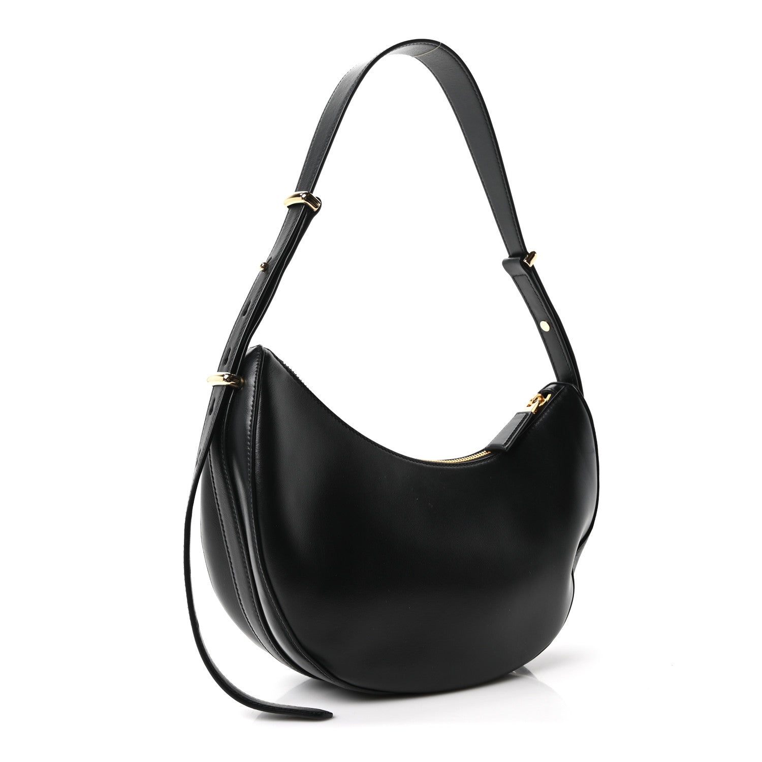 Prada Soft Calfskin Arque Shoulder Bag Black 3 of 10