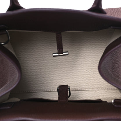 The Row Grained Calfskin Soft Margaux 10 Bag Dark Mocha 5 of 9