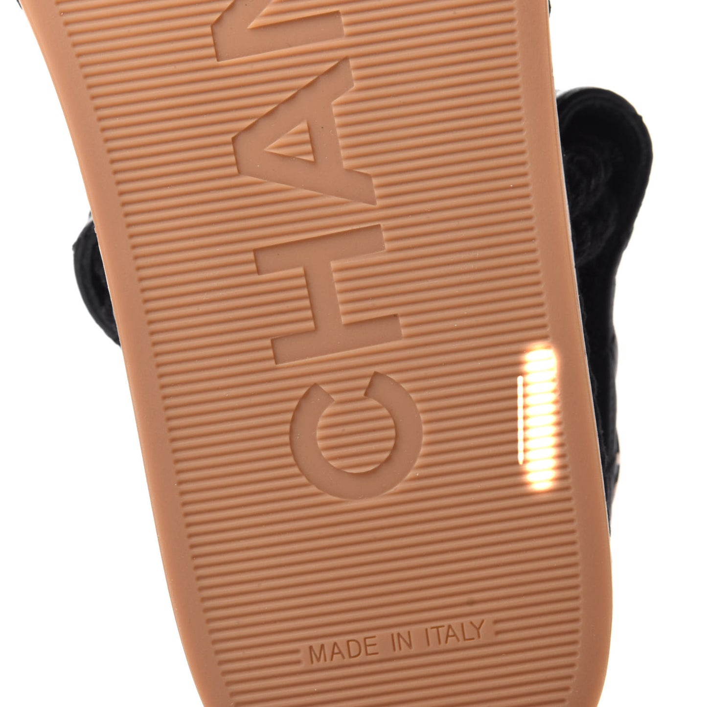 Cord Lambskin Quilted Logo Sandals 39 Black