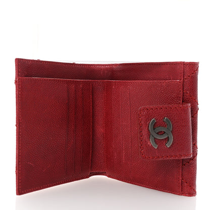 Chanel Caviar Outdoor Ligne French Wallet Bordeaux 5 of 9