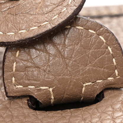 Hermes Taurillon Clemence Evelyne PM Etoupe 7 of 13