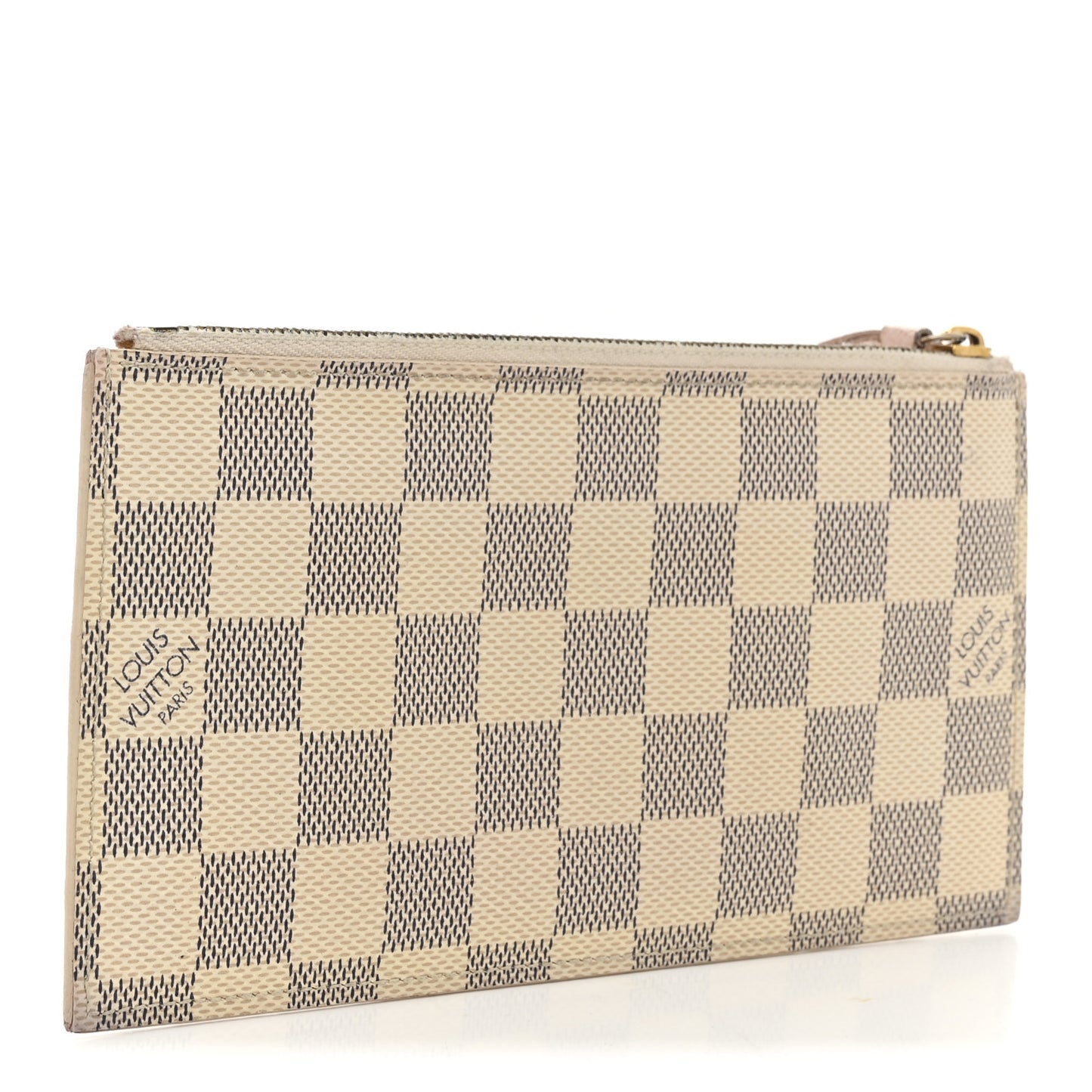 Damier Azur Felicie Chain Wallet Zippered Insert Rose Ballerine