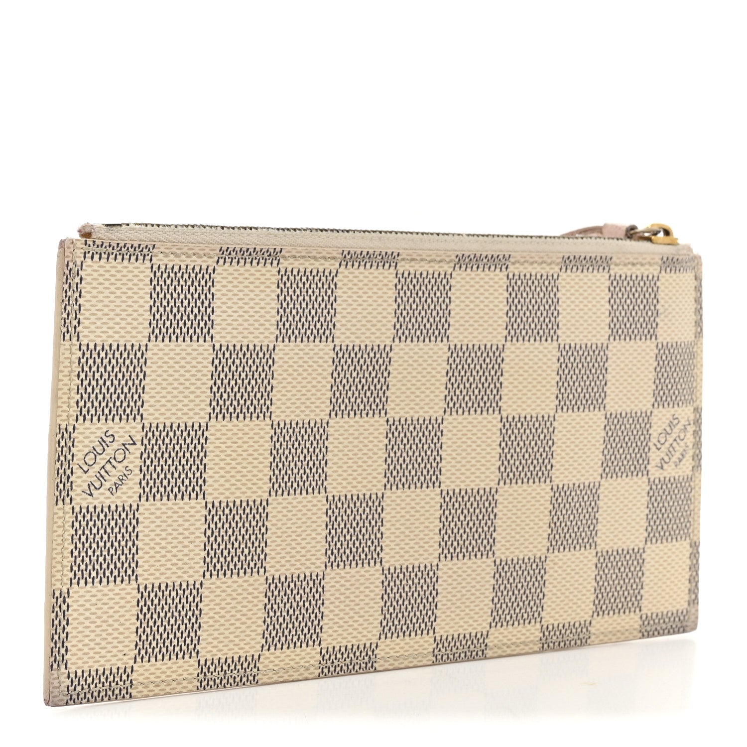Louis Vuitton Damier Azur Felicie Chain Wallet Zippered Insert Rose Ballerine 3 of 10