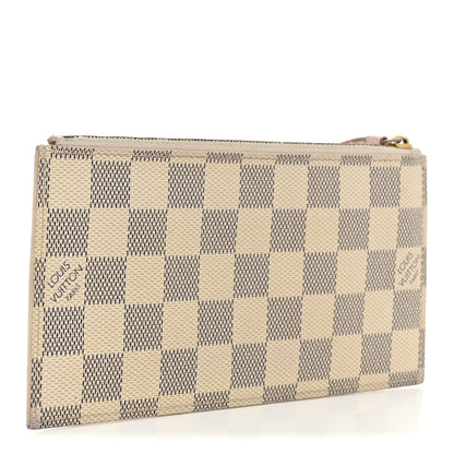 Louis Vuitton Damier Azur Felicie Chain Wallet Zippered Insert Rose Ballerine 3 of 10