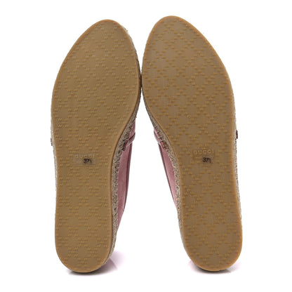 Gucci Monogram Espadrilles 37.5 Soft Pink 5 of 8