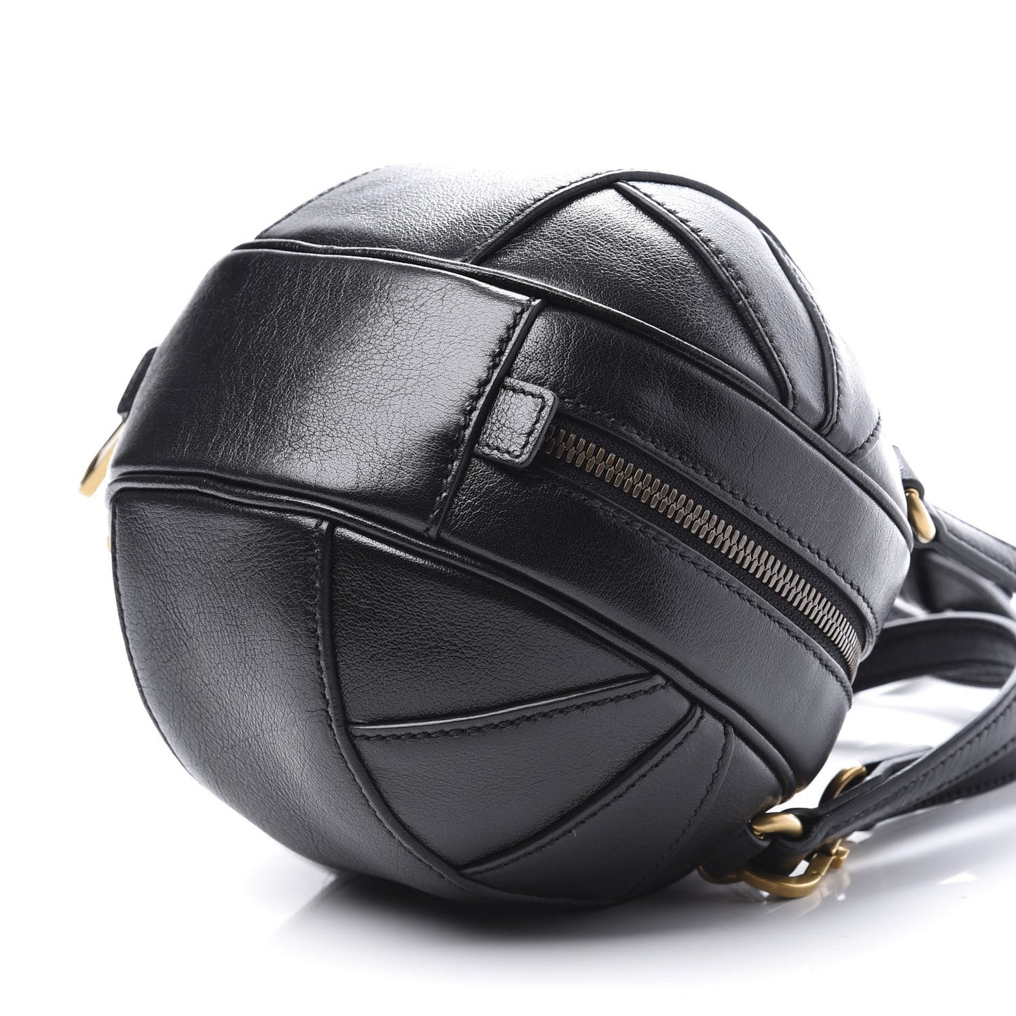 Piuma Lux Energy Mini Tifosa Basketball Shaped Shoulder Bag Black