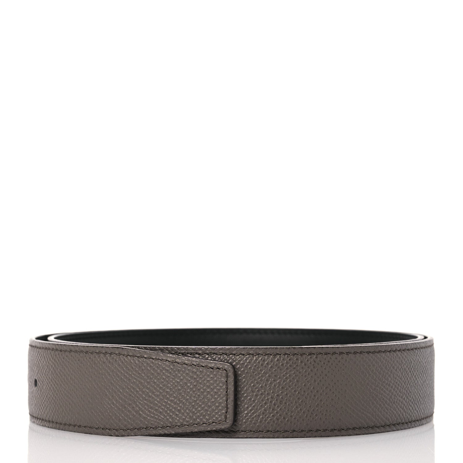Hermes Swift Epsom 24mm Belt Strap 80 Black Etoupe 2 of 8