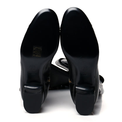 Chanel Lambskin Turnlock High Boots 38.5 Black 5 of 6