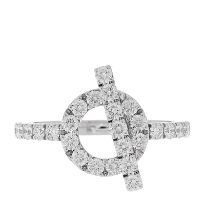 Hermes 18K White Gold Diamond Finesse Ring 53 6.25 1 of 4