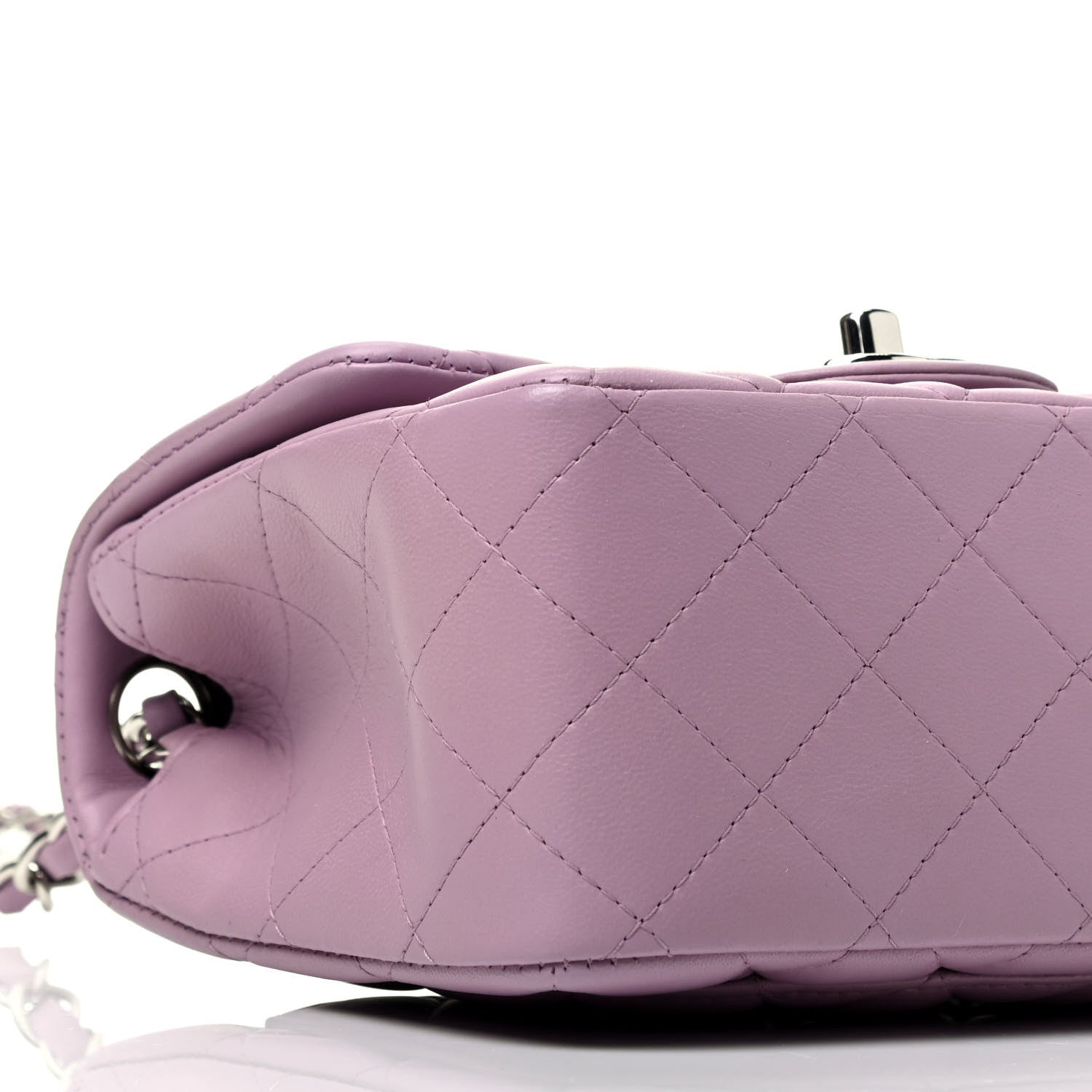 Chanel Lambskin Quilted Mini Square Flap Light Purple 8 of 9
