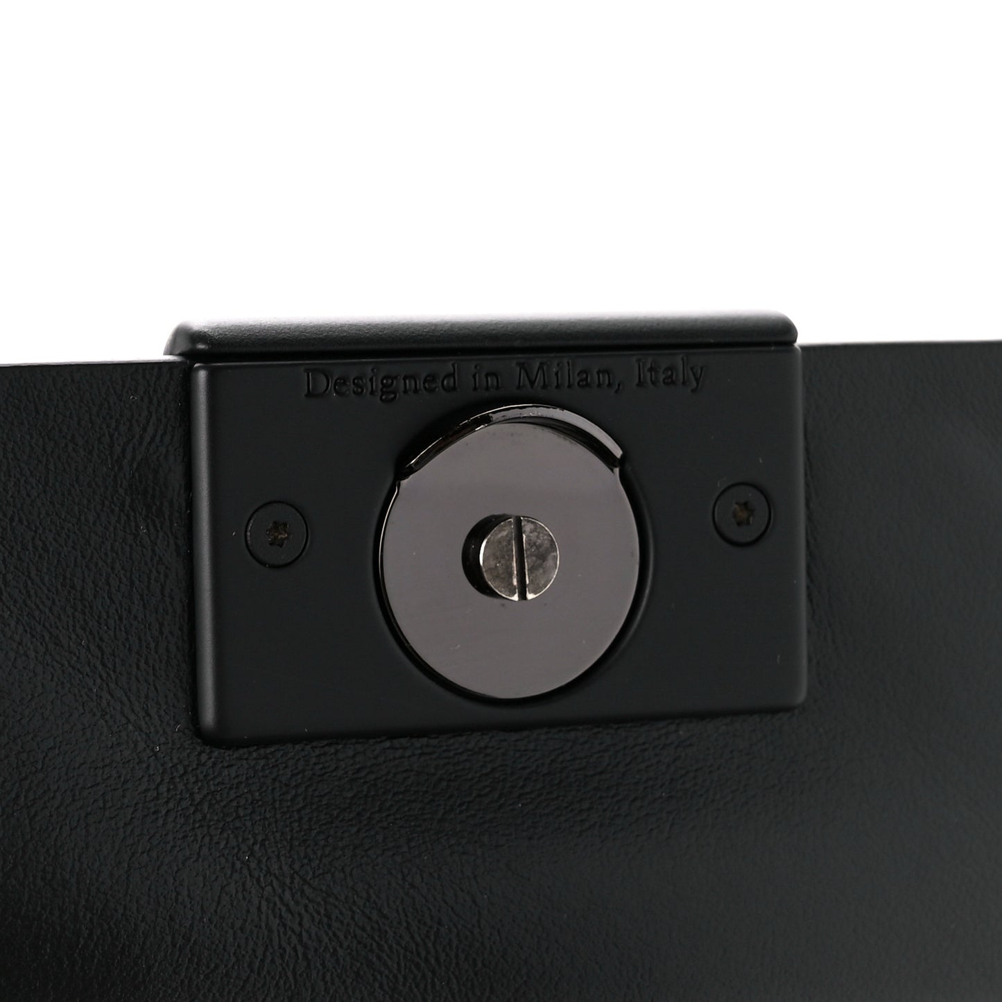 Calfskin Diag Small Binder Clip Crossbody Black