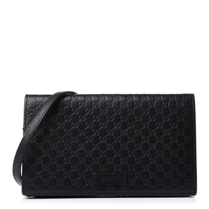 Gucci Microguccissima Crossbody Wallet Black 1 of 11