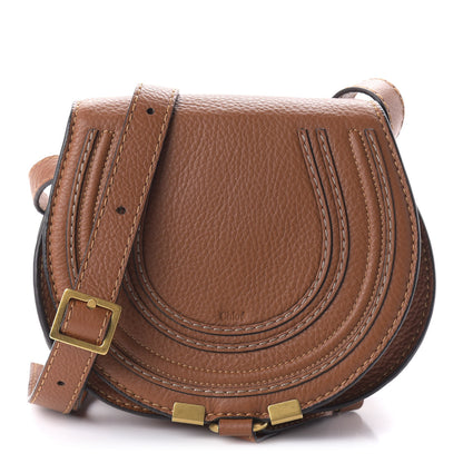 Chloe Calfskin Mini Marcie Round Crossbody Bag Tan 1 of 9
