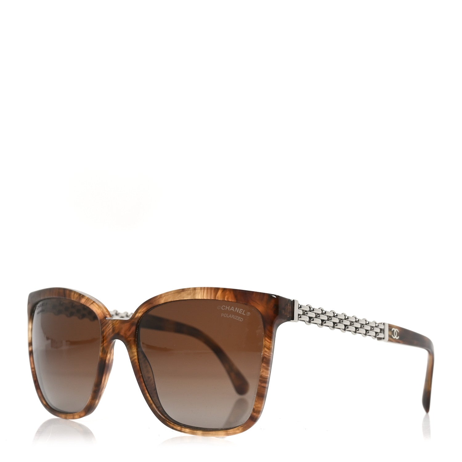 Chanel Polarized Square Chain PSunglasses 5325 Tortoise 1 of 7