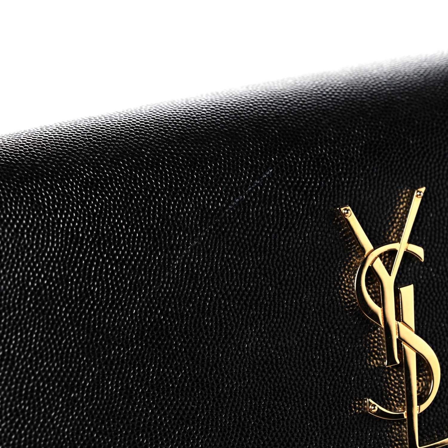 Saint Laurent Grain De Poudre Classic Monogram Kate Clutch Black 11 of 12