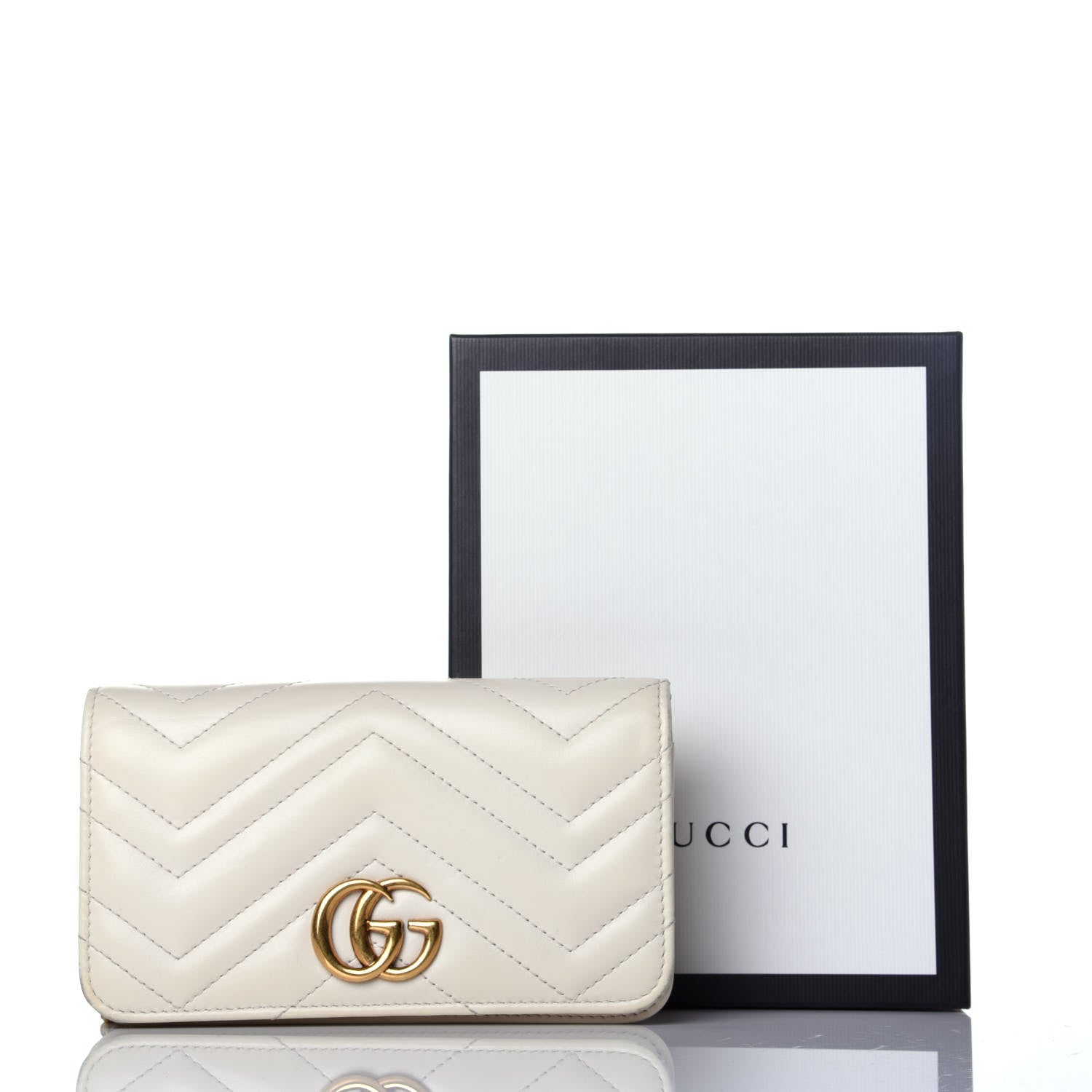 Gucci Calfskin Matelasse GG Marmont Mini Bag White 9 of 9