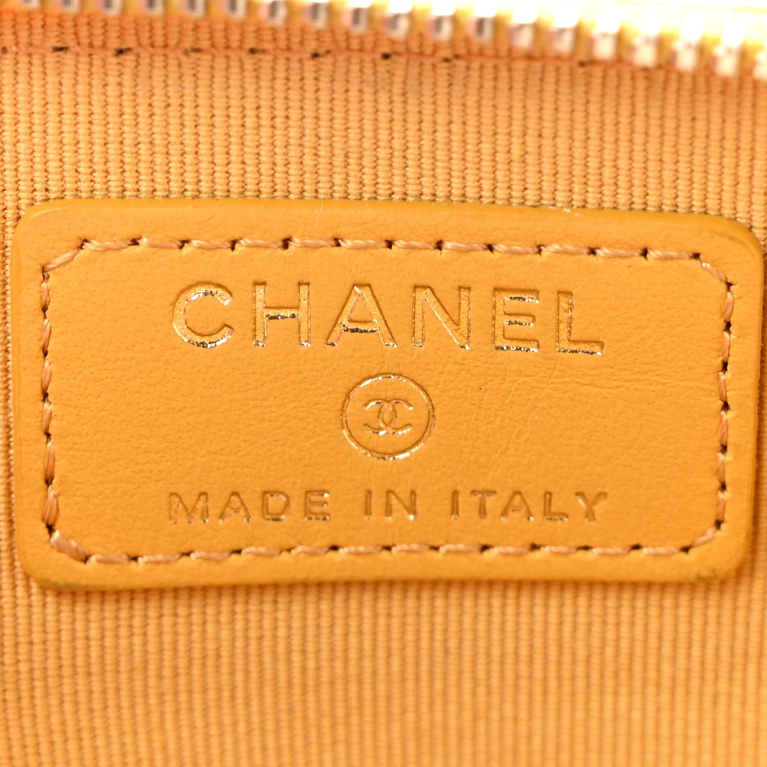 Chanel Caviar Quilted Zip Card Holder Wallet Yellow 6 of 11