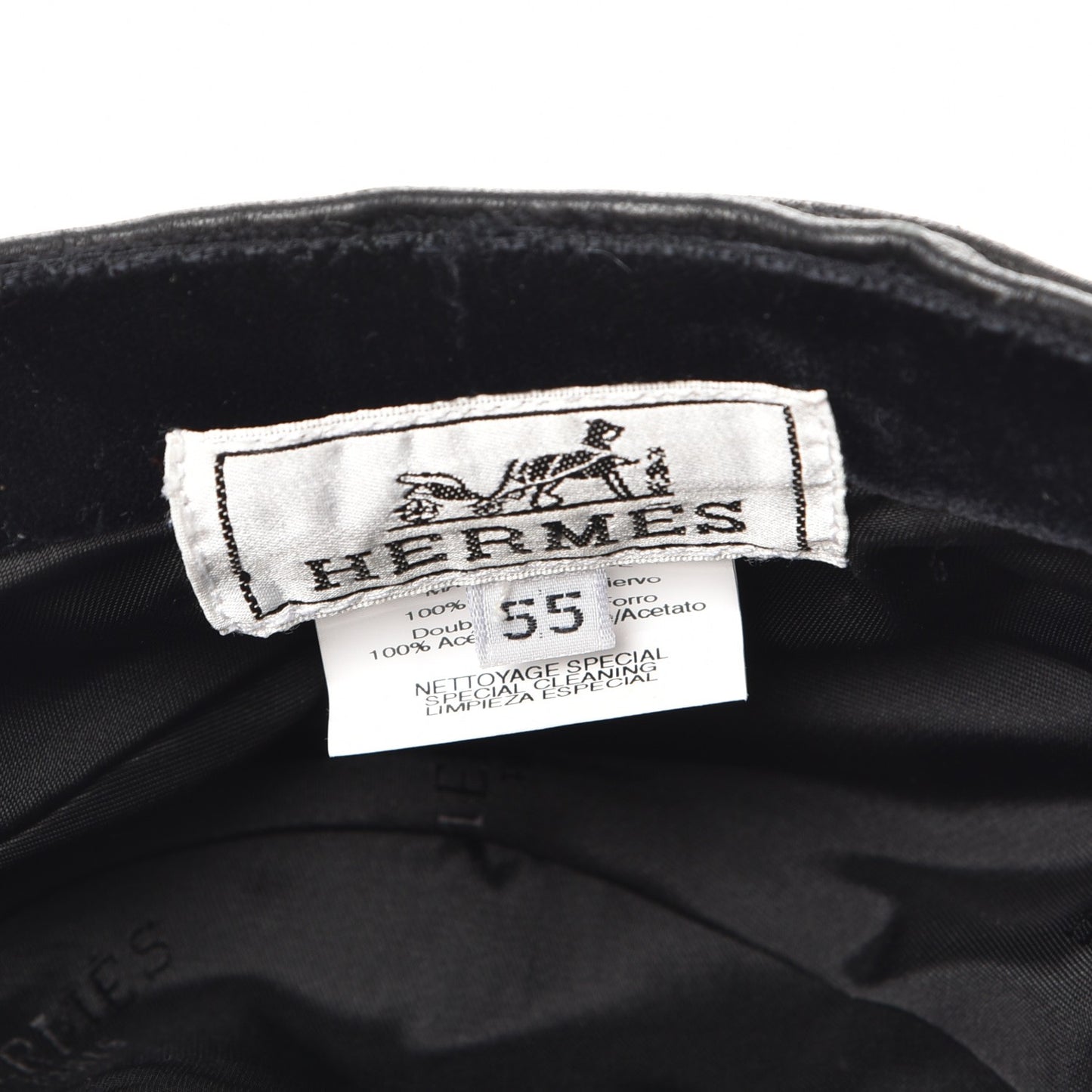 Deerskin Frida Hat 55 Black