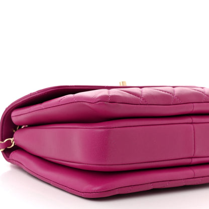 Chanel Lambskin Quilted Small Trendy CC Dual Handle Flap Bag Dark Pink 9 of 10