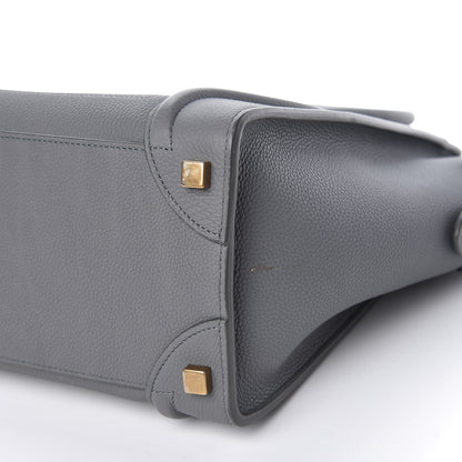 Celine Baby Drummed Calfskin Micro Luggage Kohl 12 of 13