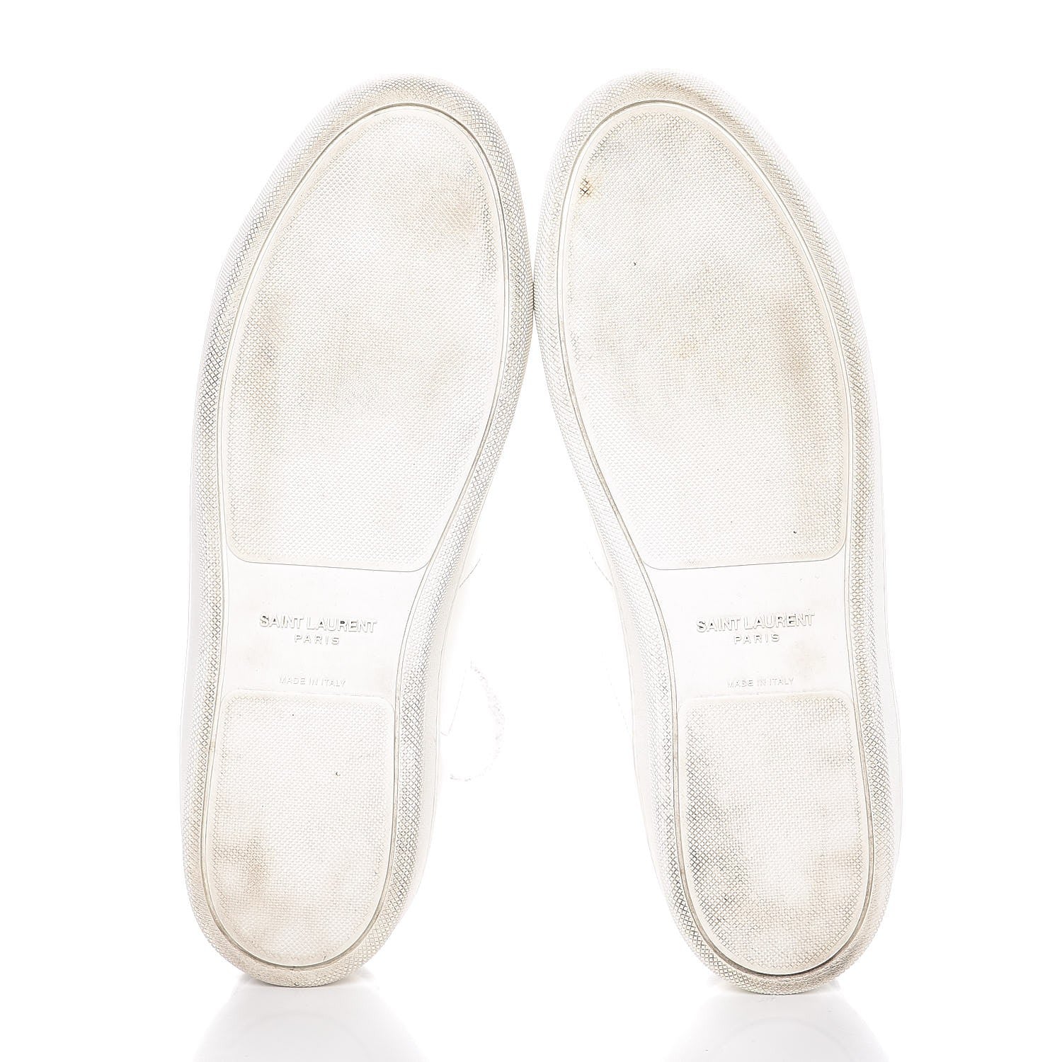 Saint Laurent Calfskin Metallic Ayers Signature Court Lips Sneakers 38 Optic White 7 of 13