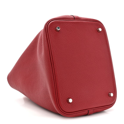 Hermes Taurillon Clemence Picotin Lock 22 MM Rouge H 4 of 11