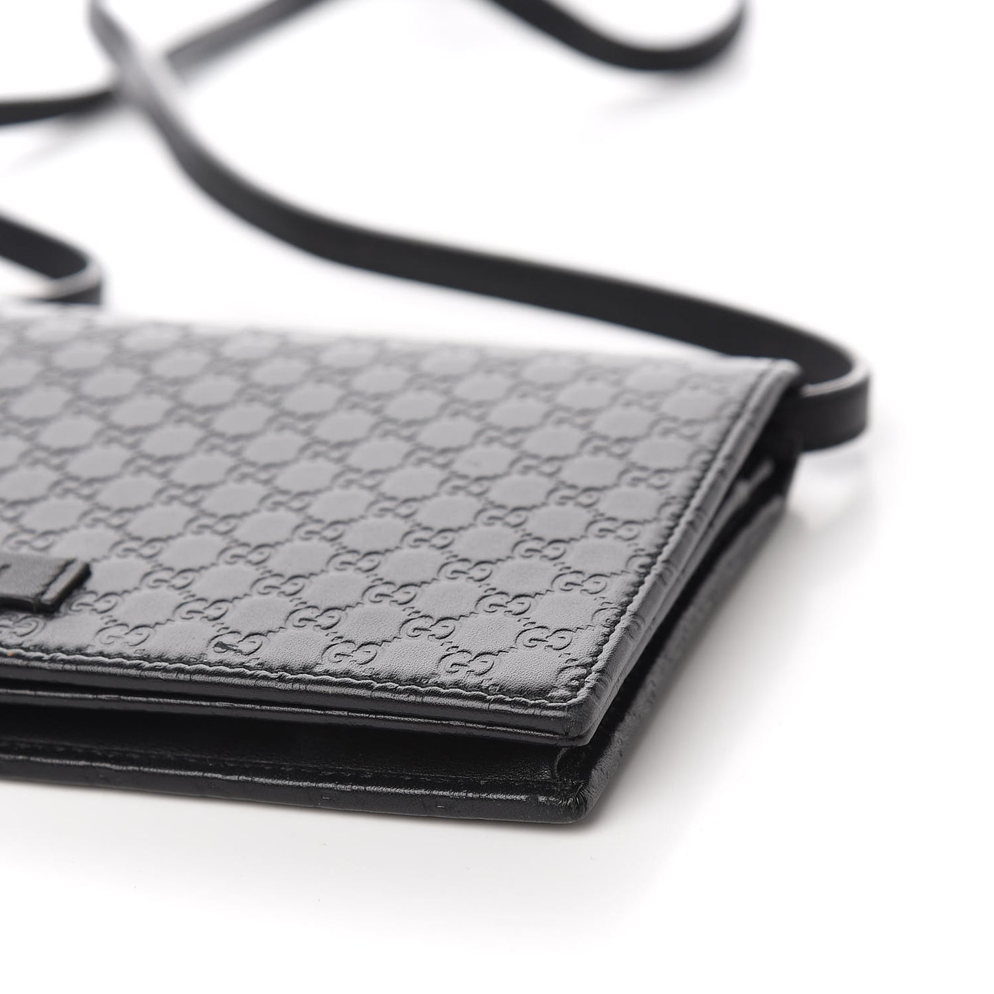 Microguccissima Crossbody Wallet Black