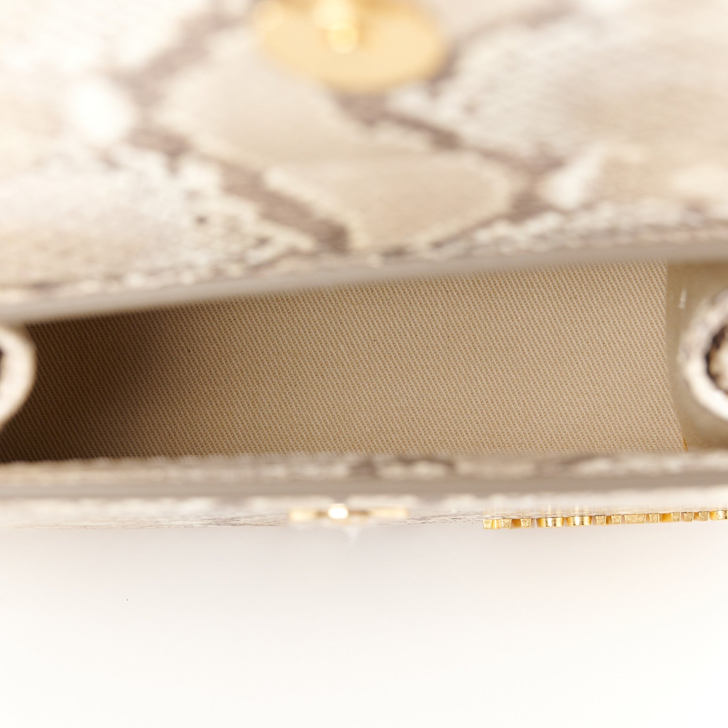 Jacquemus Goatskin Python Embossed Le Chiquito Moyen Beige 5 of 9