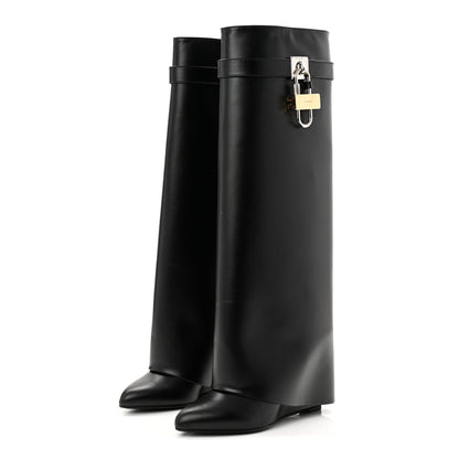 Givenchy Calfskin Shark Lock Pant Boots 36 Black 4 of 10