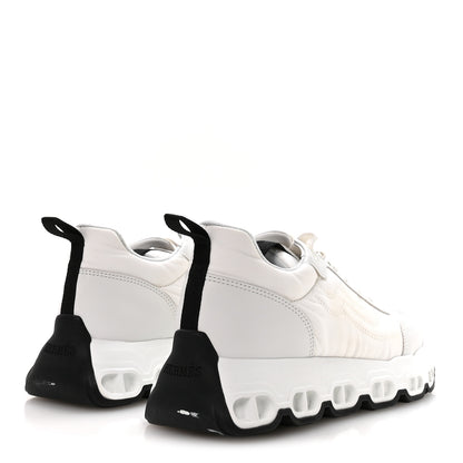 Hermes Parachute Fabric Calfskin Impulse Sneakers 38.5 White 5 of 8