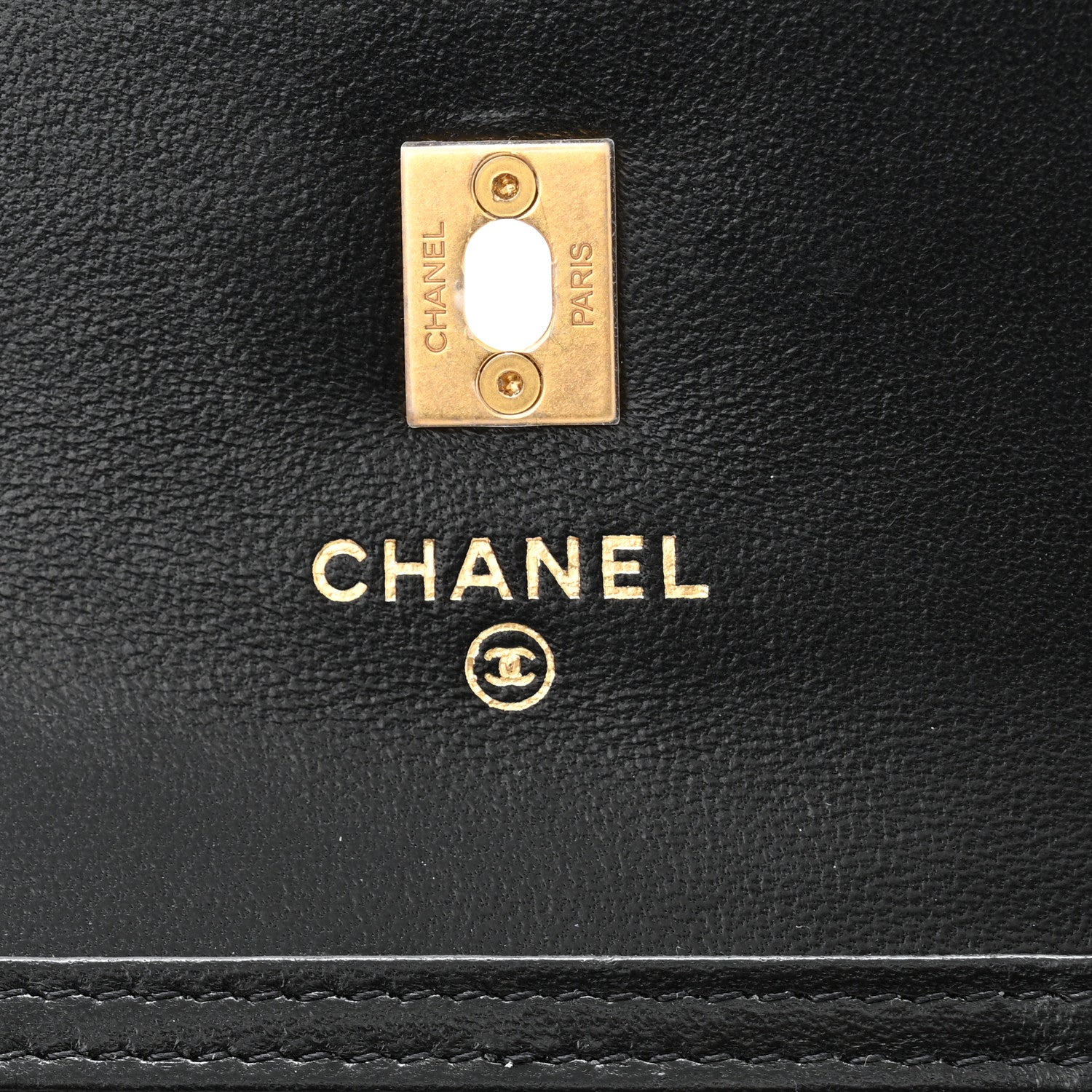 Chanel Lambskin Quilted Pearl Crush Clutch With Chain Black 5 of 11