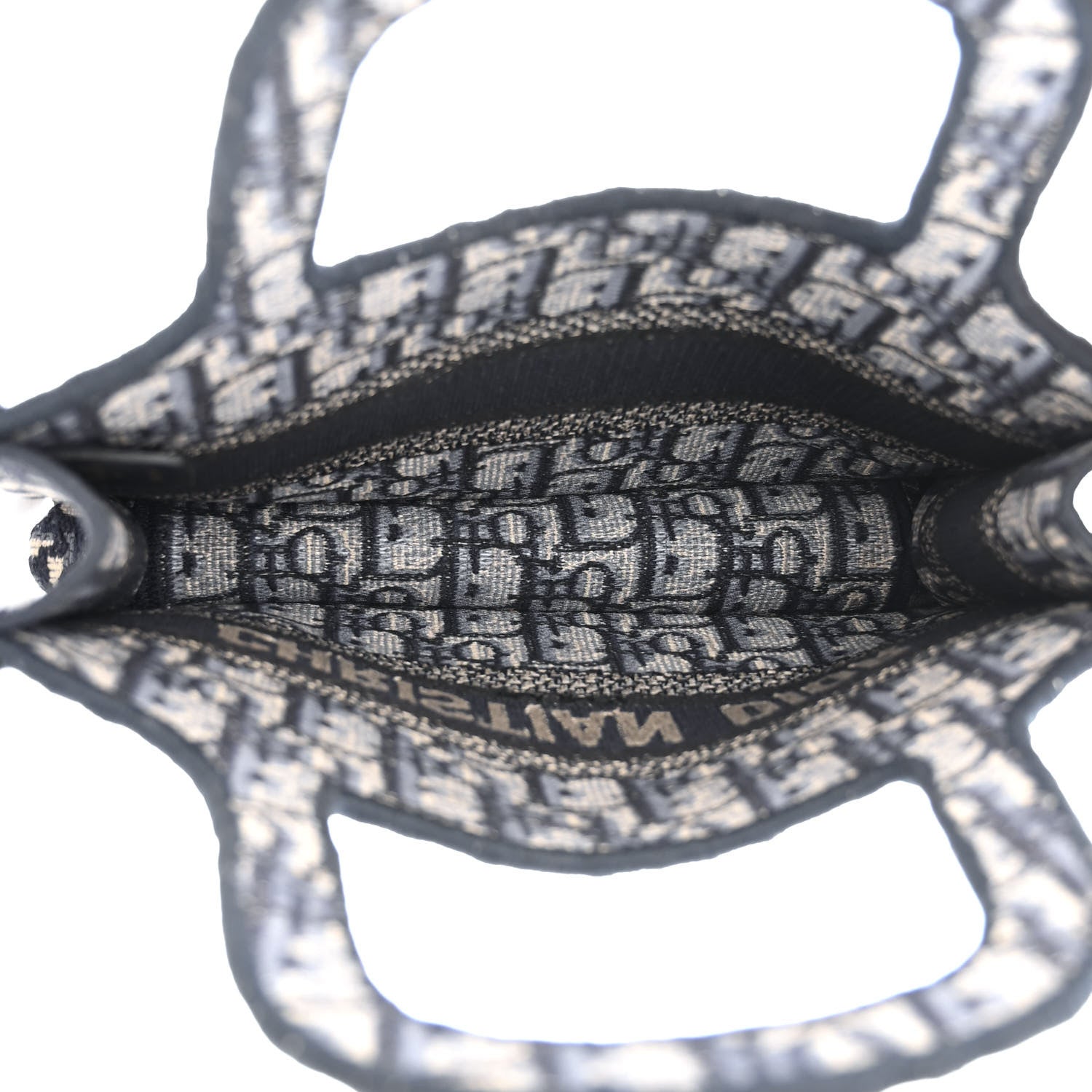 Christian Dior Oblique Mini Book Tote Blue Multicolor 5 of 12