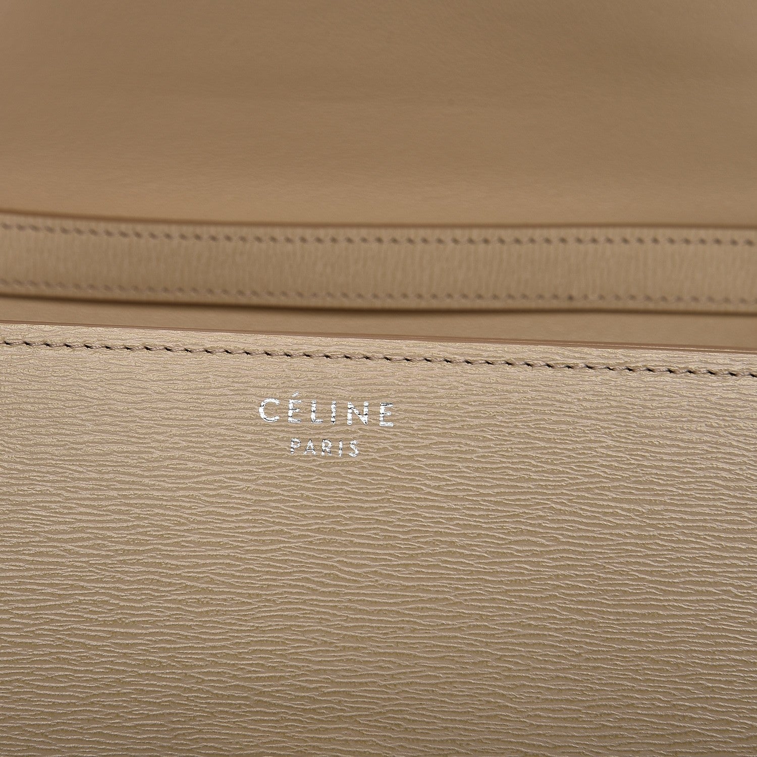 Celine Liege Calfskin Medium Classic Box Flap Bag Cream 7 of 8