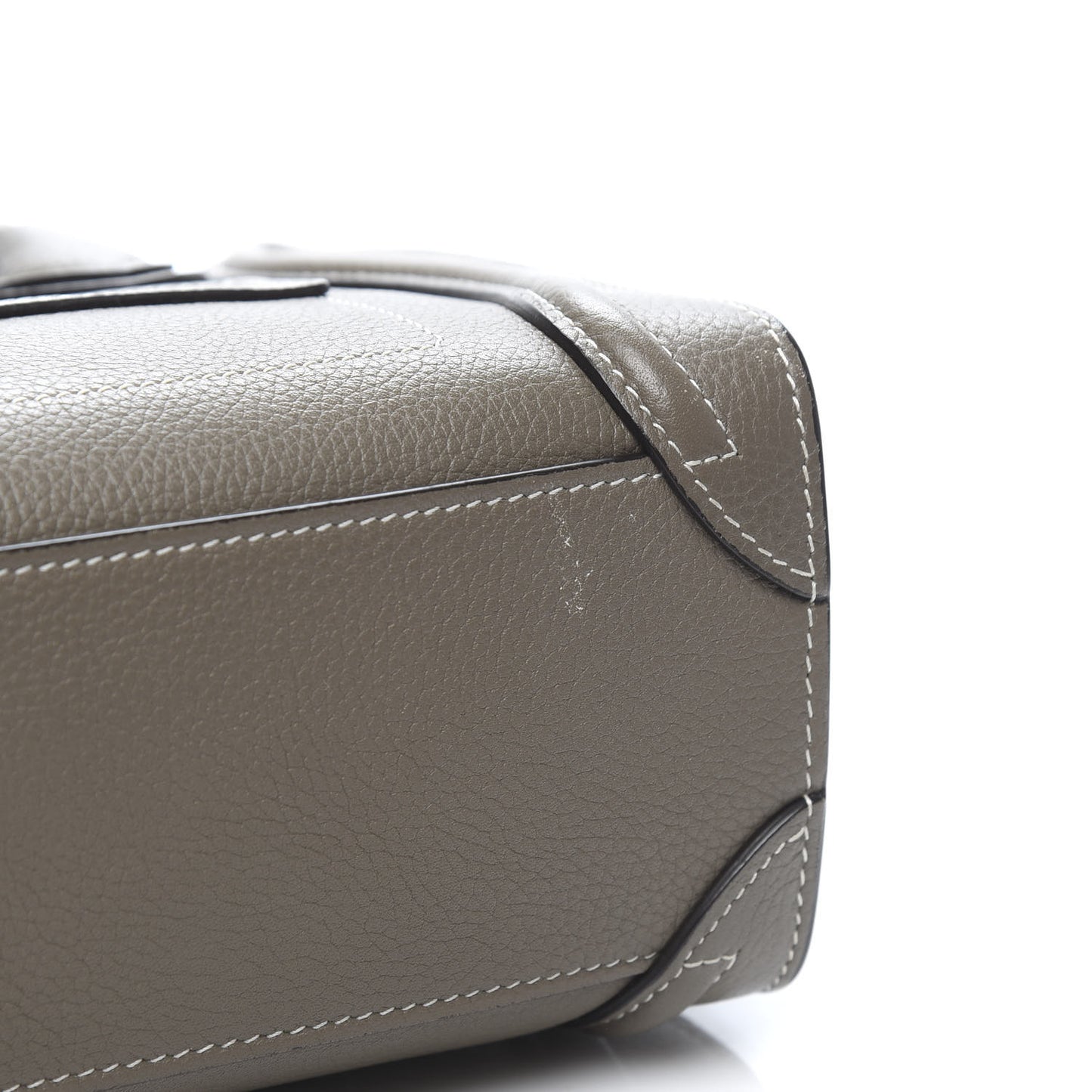 Drummed Calfskin Nano Luggage Souris