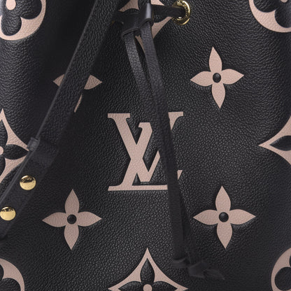Louis Vuitton Empreinte Monogram Giant Neonoe MM Black Beige 10 of 11