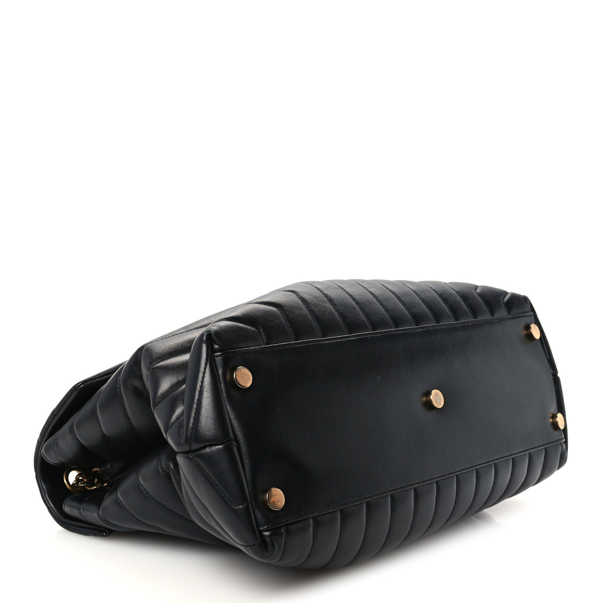 Saint Laurent Calfskin Y Quilted Monogram Large Loulou Chain Satchel Black 4 of 11
