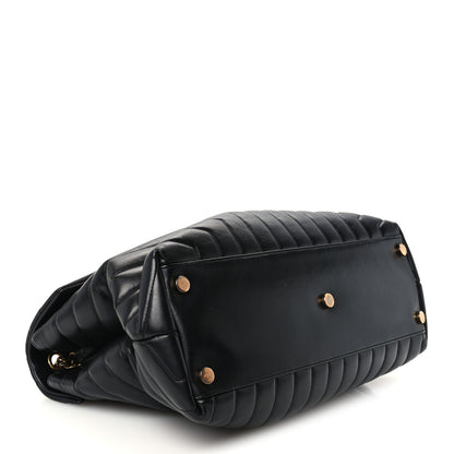 Saint Laurent Calfskin Y Quilted Monogram Large Loulou Chain Satchel Black 4 of 11