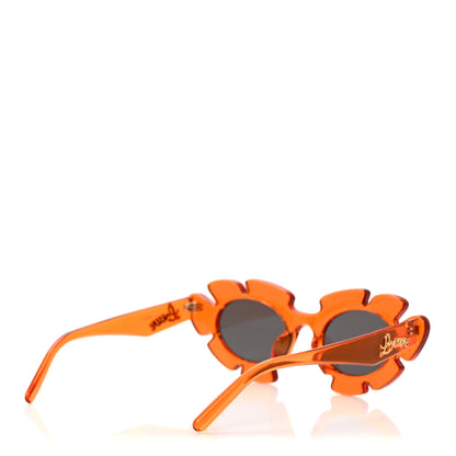 Loewe Acetate Nylon Flower Sunglasses LW40088U Transparent Orange 4 of 7