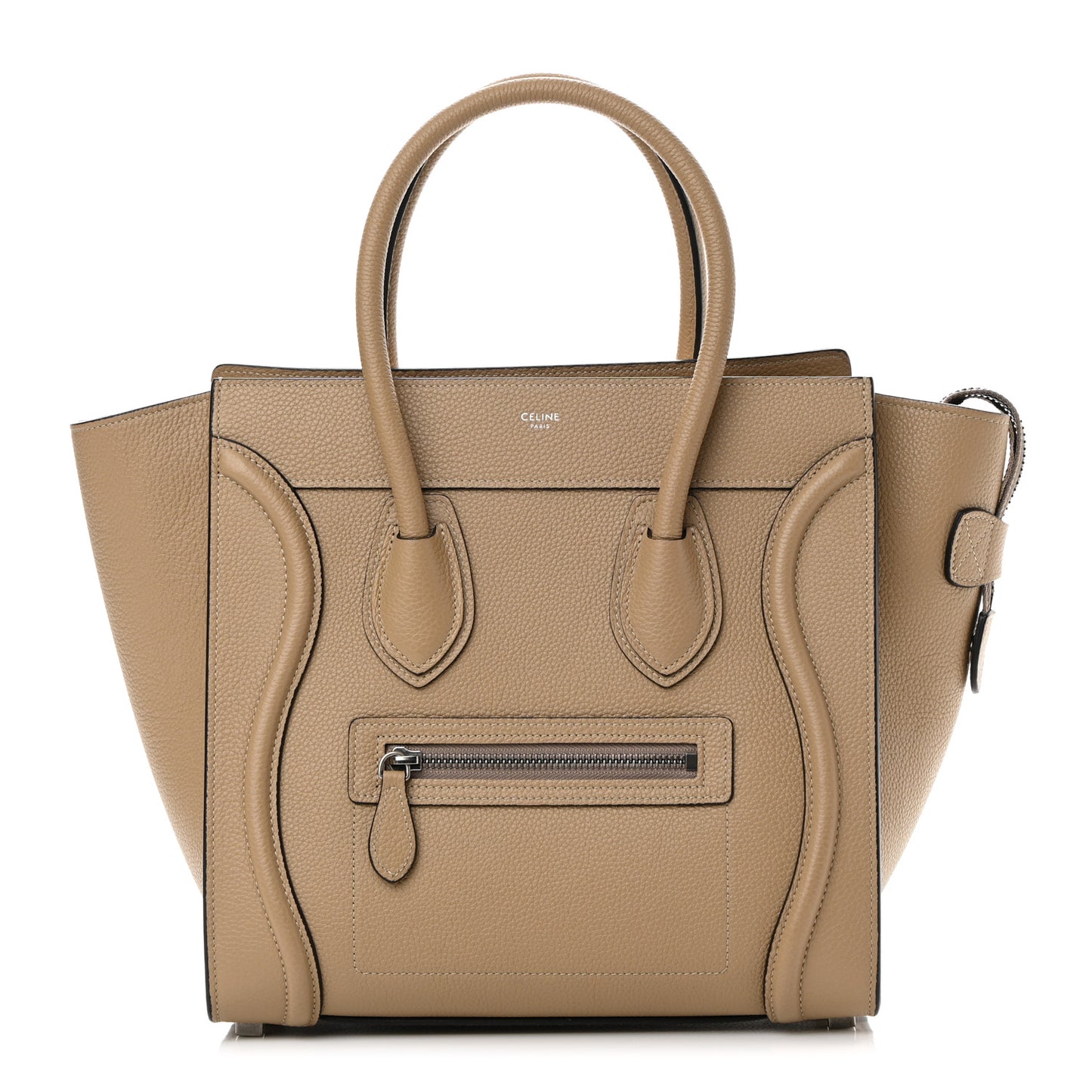 Drummed Calfskin Micro Luggage Dune