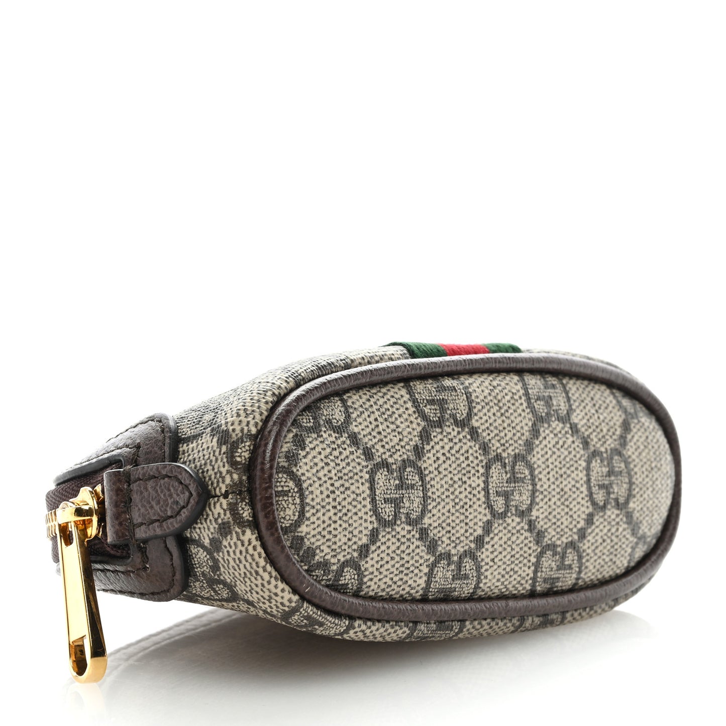 GG Supreme Monogram Web Ophidia Dome Key Pouch Beige New Acero