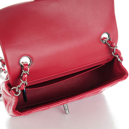 Chanel Patent Calfskin Quilted Mini Rectangular Flap Red 5 of 8