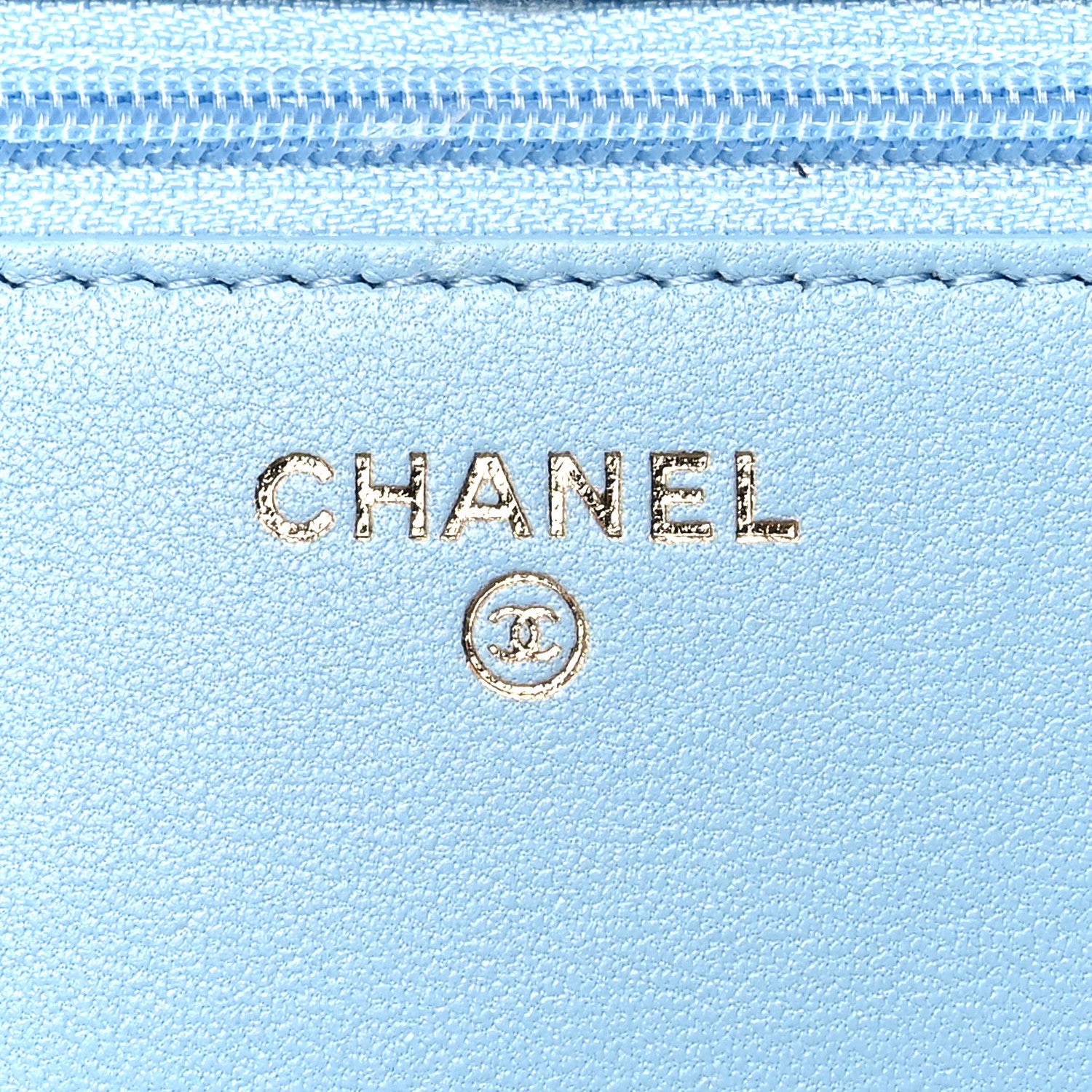 Chanel Lambskin Quilted Trendy CC Wallet On Chain WOC Light Blue 5 of 11