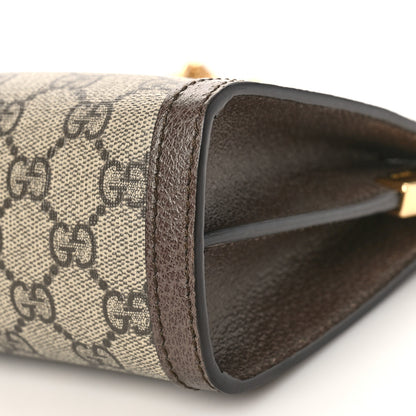 Gucci GG Supreme Monogram Web Small Ophidia Chain Shoulder Bag Brown 9 of 10