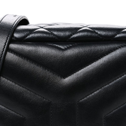 Saint Laurent Calfskin Y Quilted Monogram Small Loulou Bowling Bag Black 8 of 10