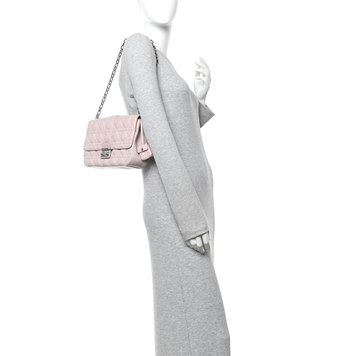 Lambskin Cannage Miss Dior Promenade Pouch Pink